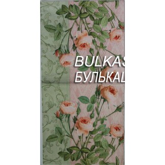 Салфетка «Розы на розовом с ромбами фоне» 33*33 см