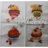 Салфетка с кексами 25*25 см.