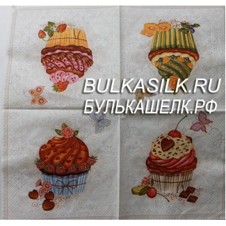 Салфетка с кексами 25*25 см.