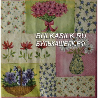 Салфетка декупажная "Лоскутки" 33*33 см 1 шт